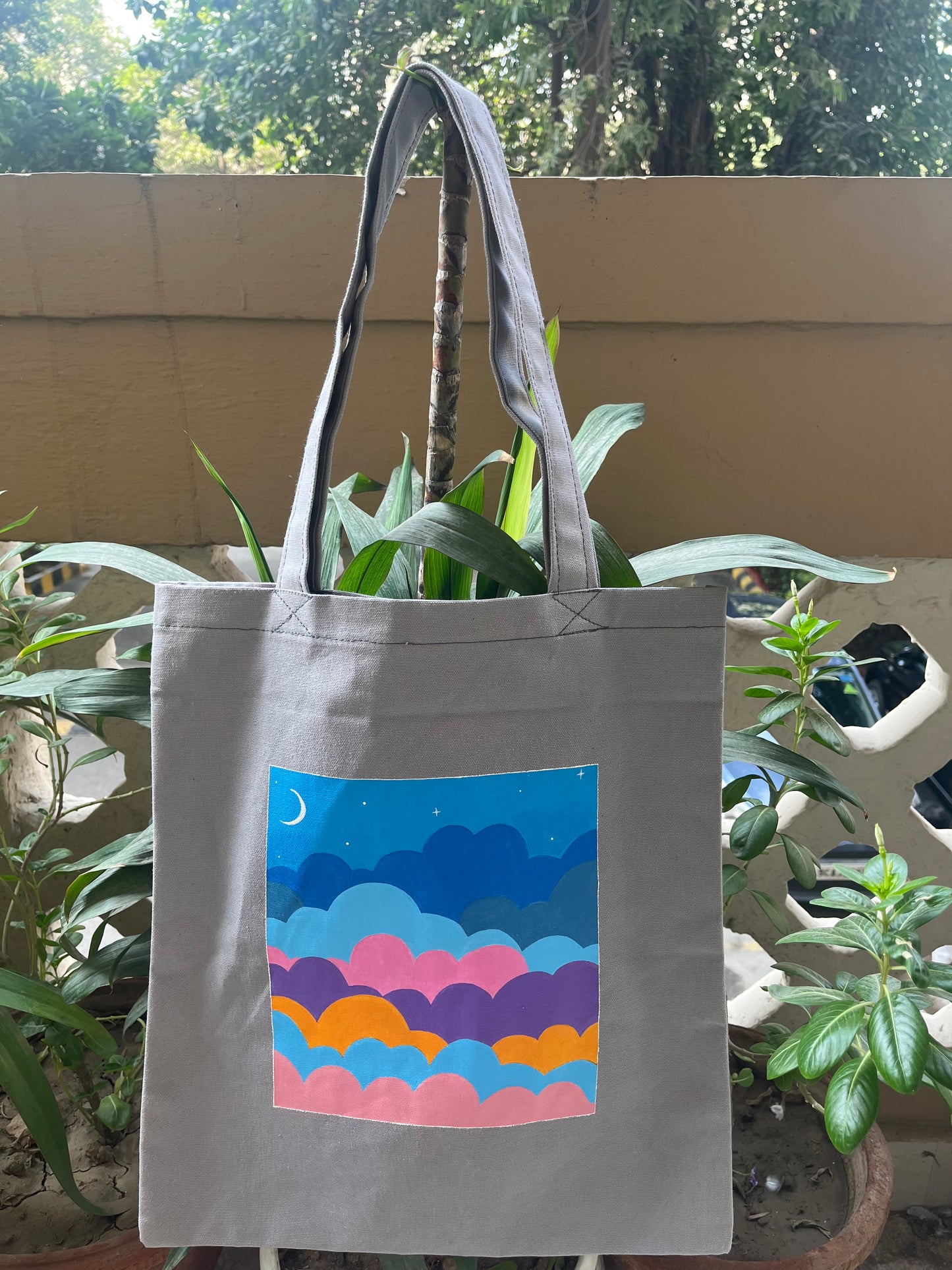 Colorful Clouds Tote Bag