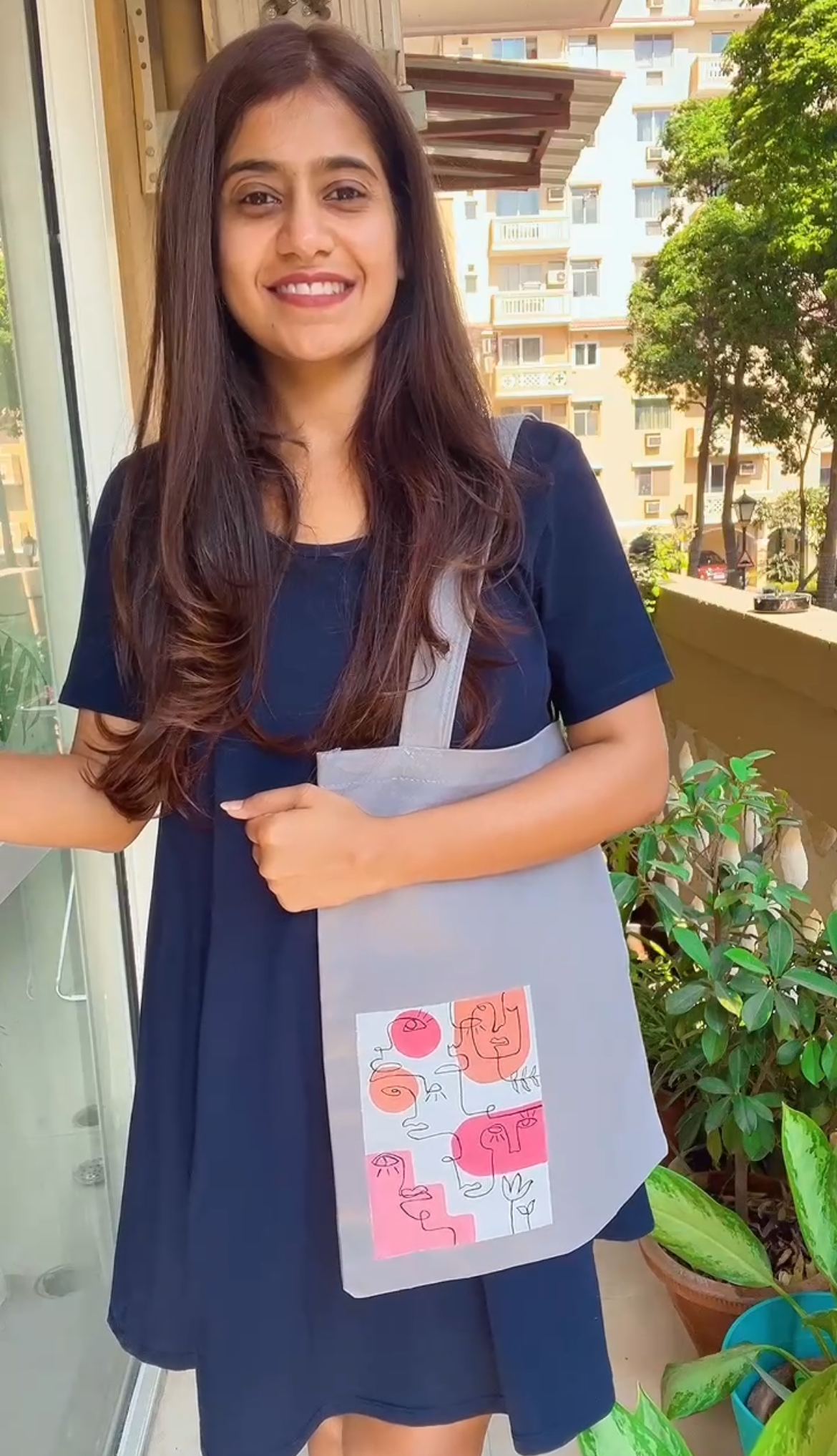 Abstract Faces Tote Bag