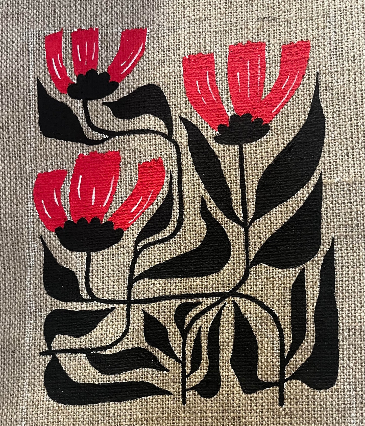 Art on Upcycled Fabric