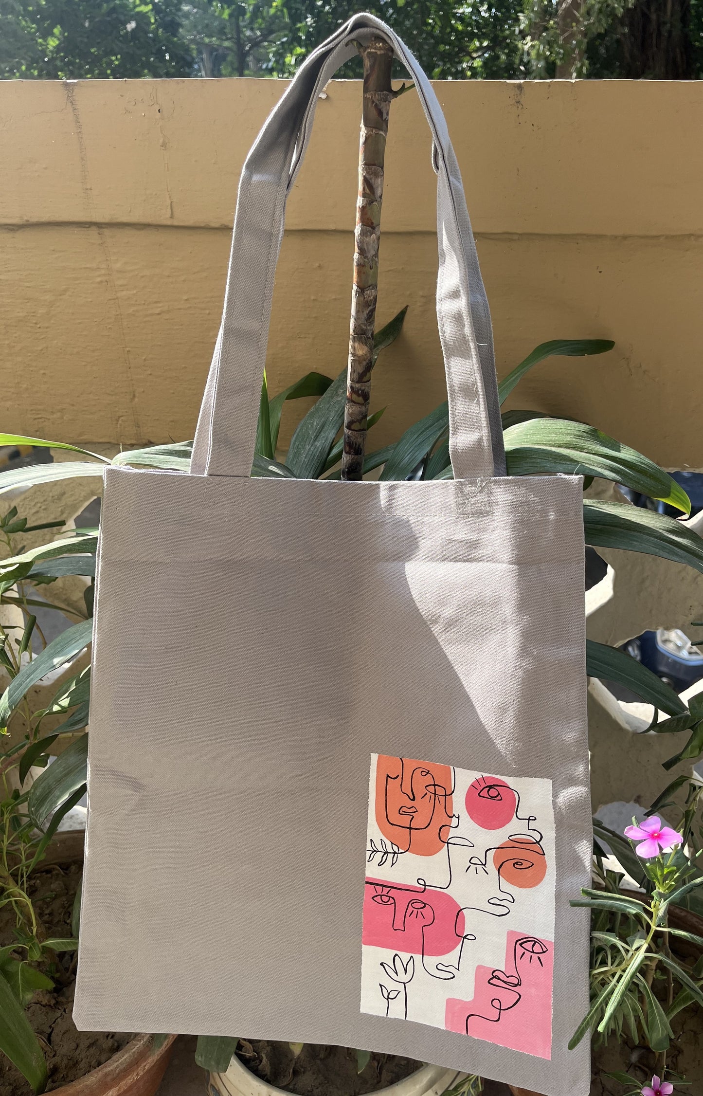 Abstract Faces Tote Bag