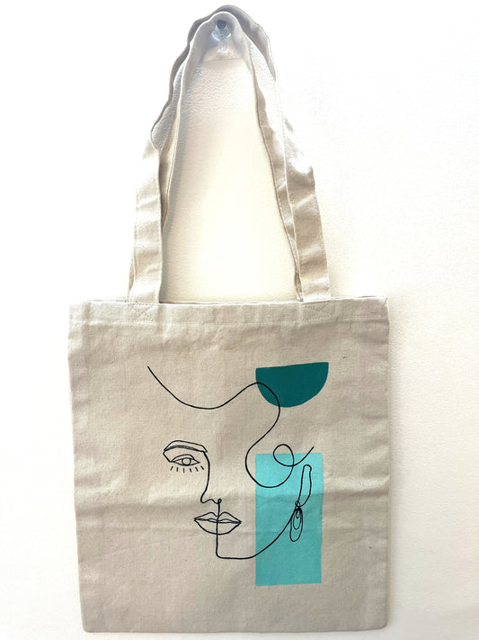 The Green Face Tote Bag
